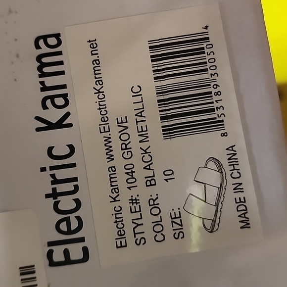 ELECTRIC KARMAGROVE METALLIC SLIP ON SLIDE SANDALS.  Sz 10m - Picture 4 of 4